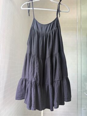 HONORINE | S | Peri Flounce Tiered Tie-Shoulder Spaghetti Strap Sundress